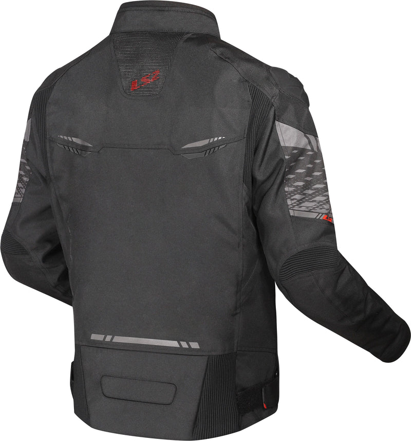 LS2 Apex Zwart Dark Grijs Motorjas