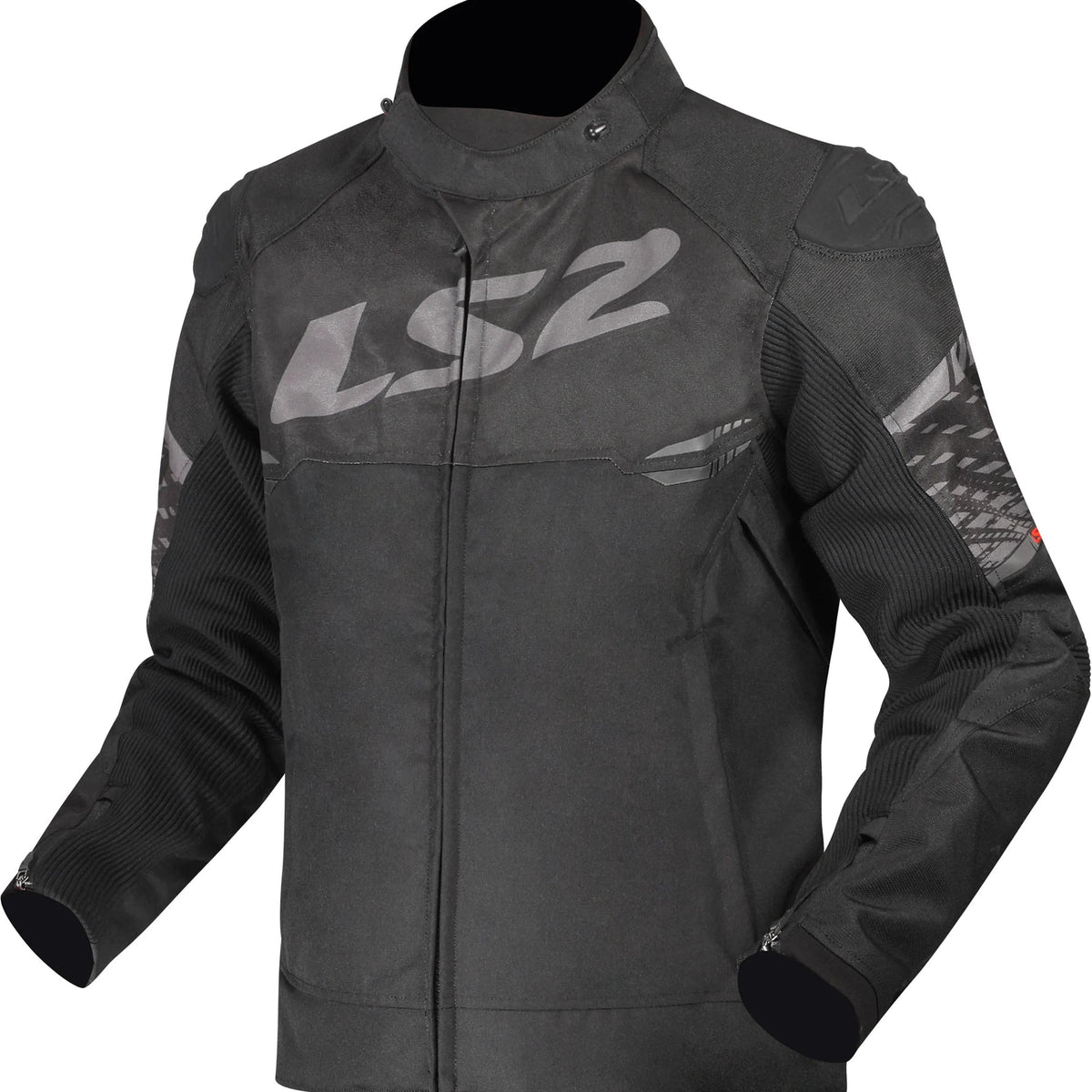 LS2 Apex Zwart/Dark Grijs Motorjas