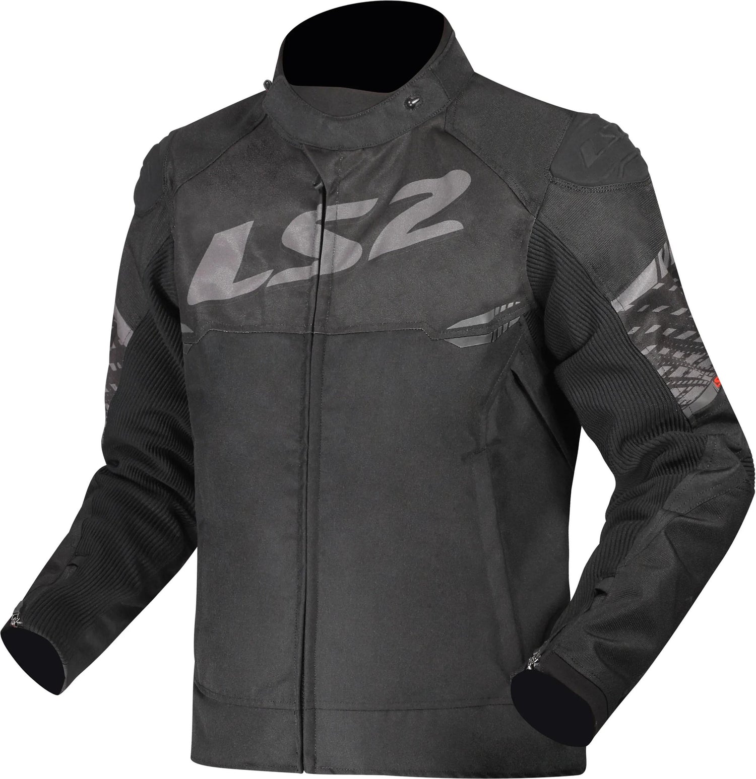 LS2 Apex Zwart/Dark Grijs Motorjas