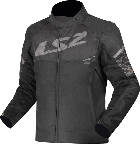 LS2 Apex Zwart/Dark Grijs Motorjas