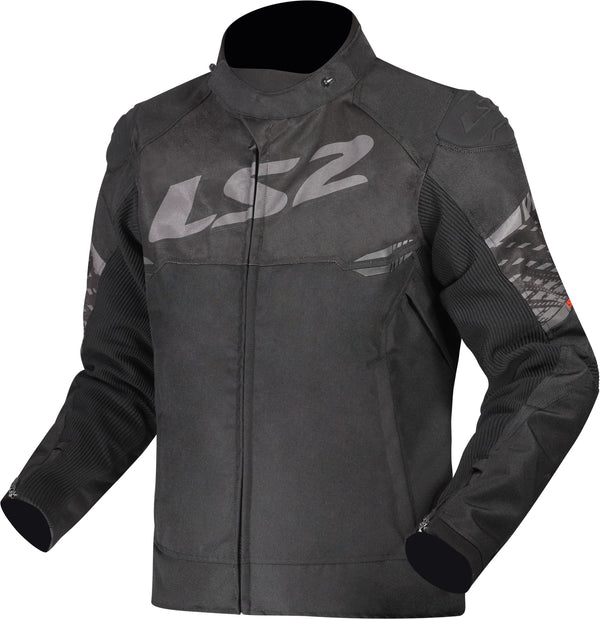 LS2 Apex Schwarz Dunkelgrau Motorradjacke