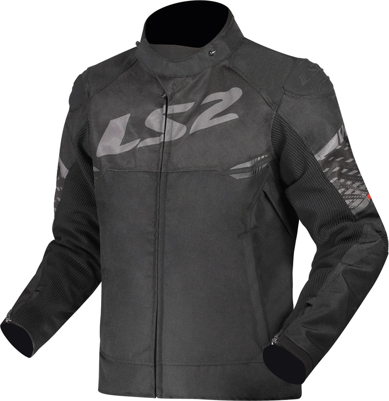 LS2 Apex Zwart/Dark Grijs Motorjas