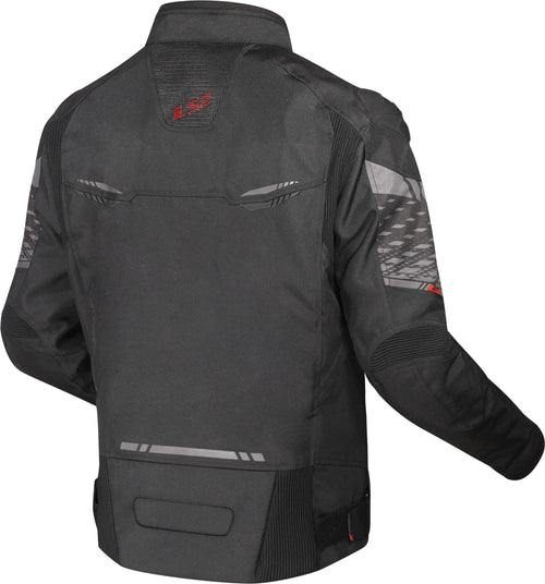 LS2 Apex Schwarz Dunkelgrau Motorradjacke