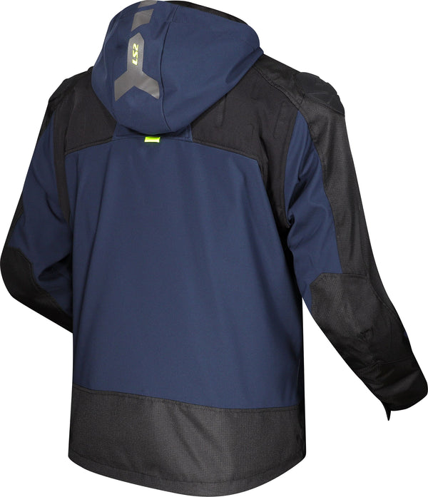 LS2 Zirconium Blau-Schwarz Hi-Vi-Gelb Motorradjacke