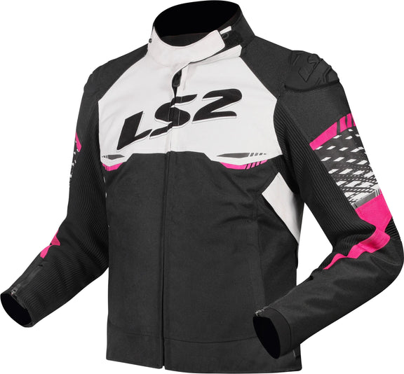 LS2 Apex Zwart/Wit/Roze Size Motorjas