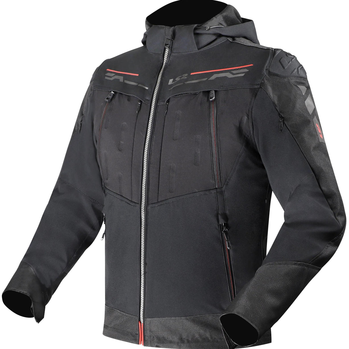 LS2 Zirconium Evo Man Men Zwart/Rood Size Motorjas