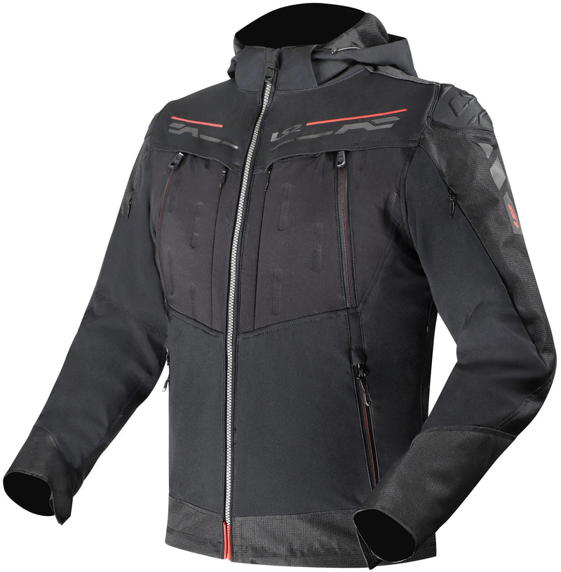 LS2 Zirconium Evo Man Men Zwart/Rood Size Motorjas