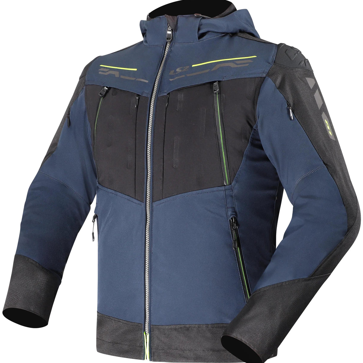 LS2 Zirconium Evo Man Men Blauw/Zwart/Geel Motorjas