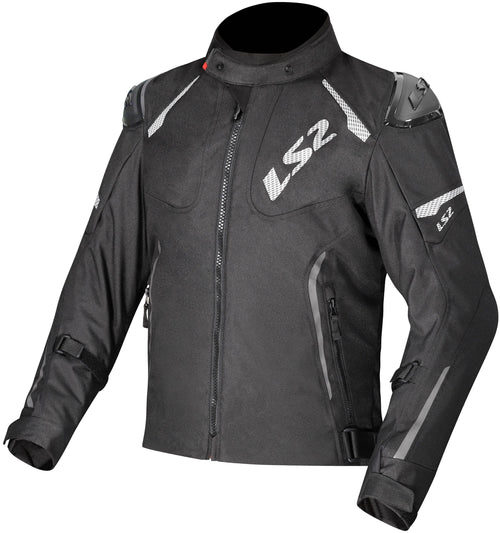 LS2 Zoom Man Schwarz Motorradjacke