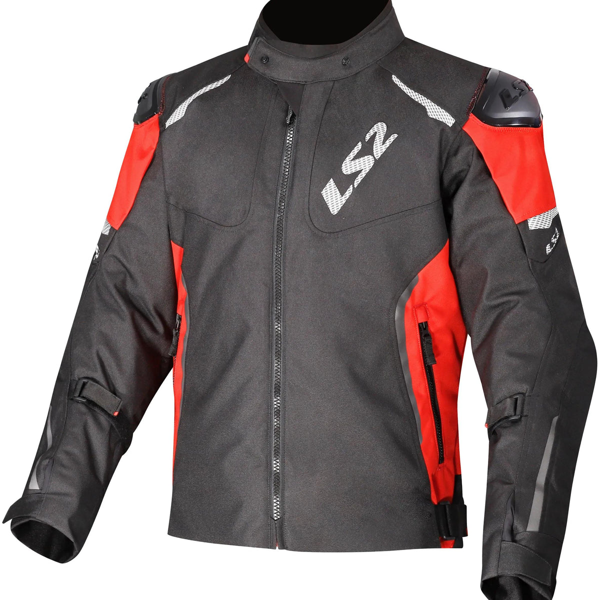 LS2 Zoom Man Zwart Rood Motorjas
