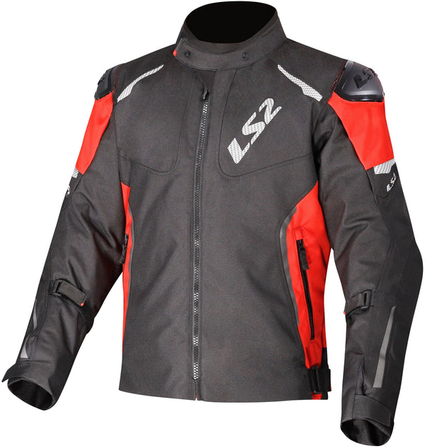 LS2 Zoom Man Schwarz Rot Motorradjacke