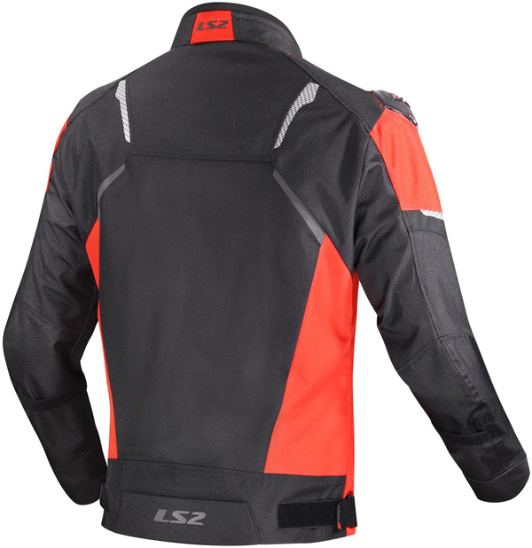 LS2 Zoom Man Schwarz Rot Motorradjacke