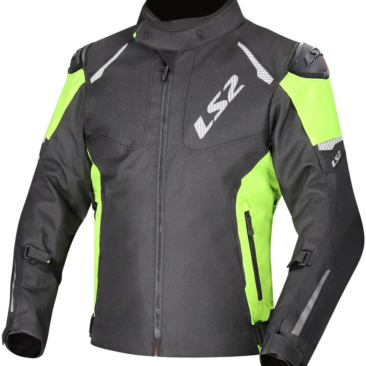 LS2 Zoom Man Zwart Geel Motorjas