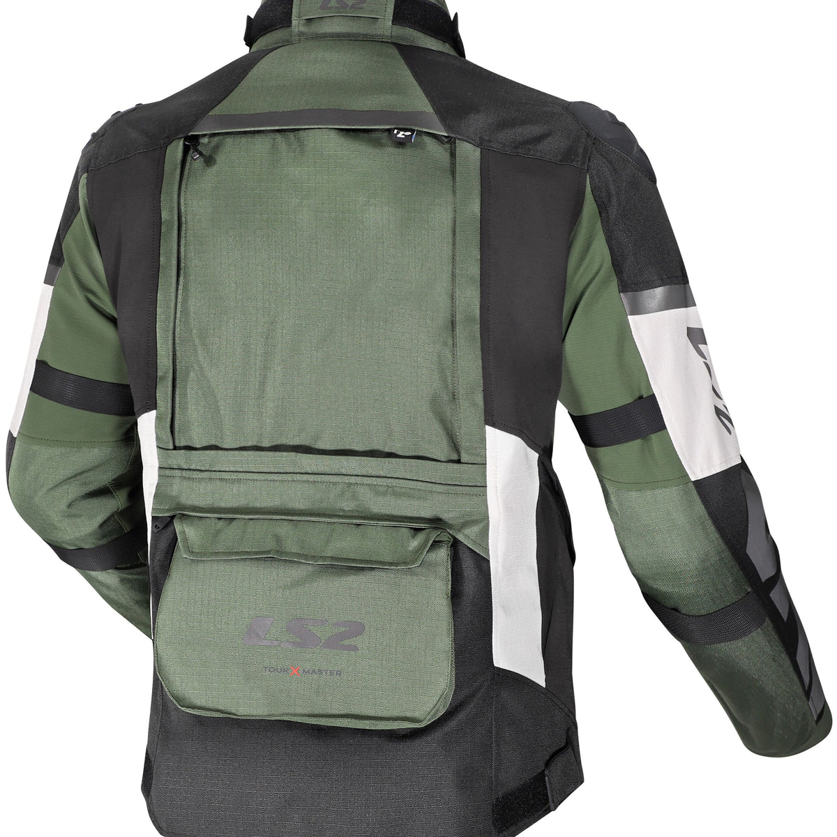 LS2 X-Master Man Zwart Groen Grijs Motorjas – foto 2