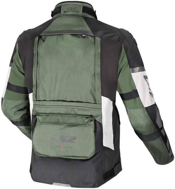 LS2 X-Master Man Zwart Groen Grijs Motorjas – foto 2