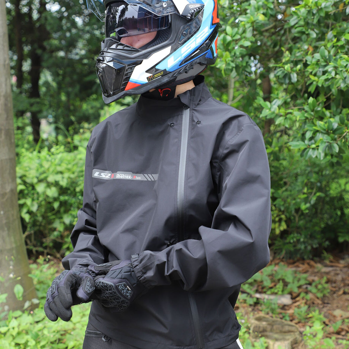 LS2 X-Master Man Zwart Groen Grijs Motorjas – foto 4