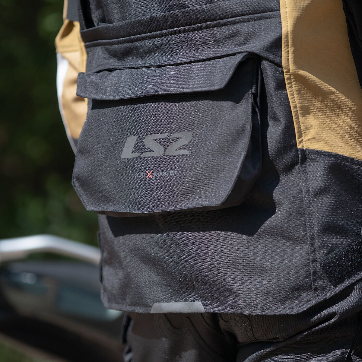 LS2 X-Master Man Zand Zwart Grijs Motorjas – foto 5