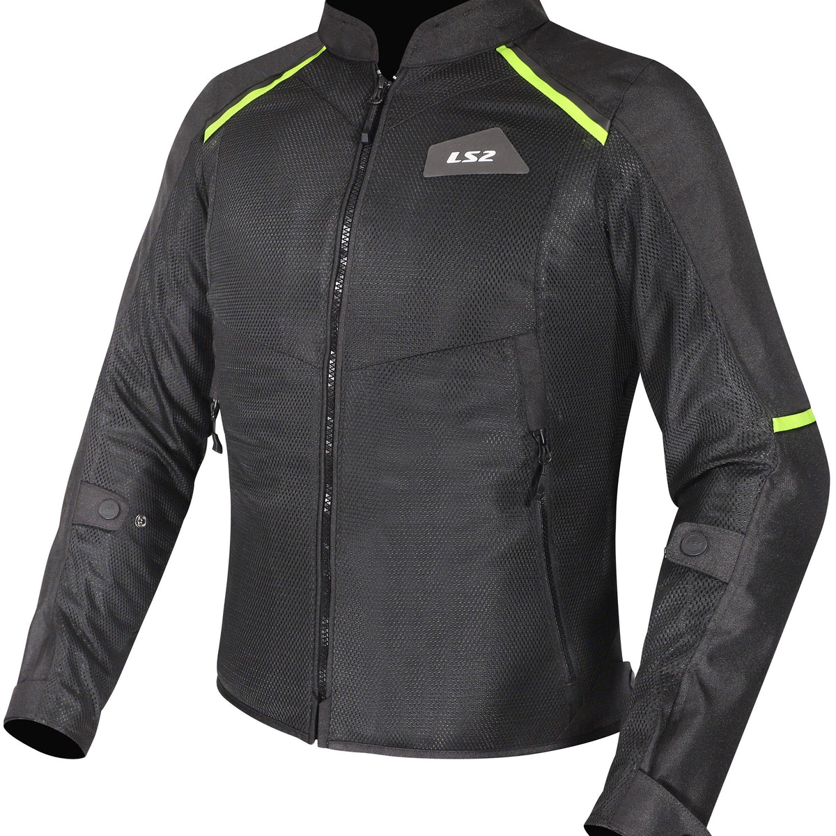 LS2 Breeze Lady Zwart Geel Motorjas