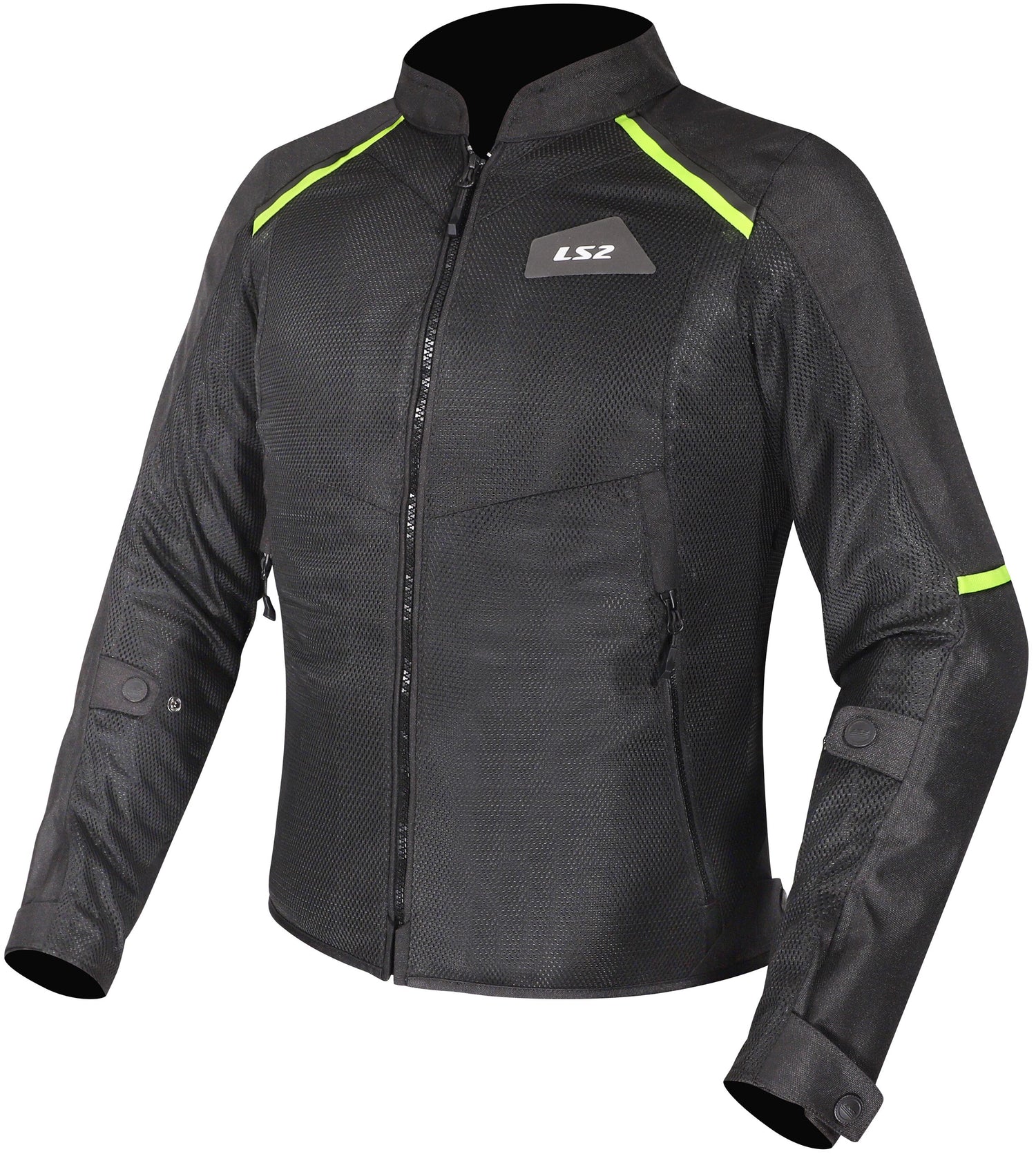 LS2 Breeze Lady Zwart Geel Motorjas