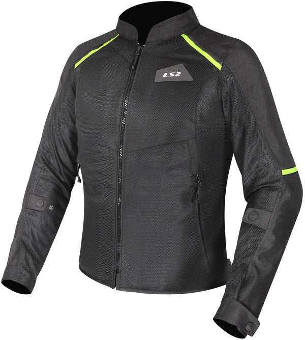 LS2 Breeze Lady Motorradjacke Schwarz Gelb