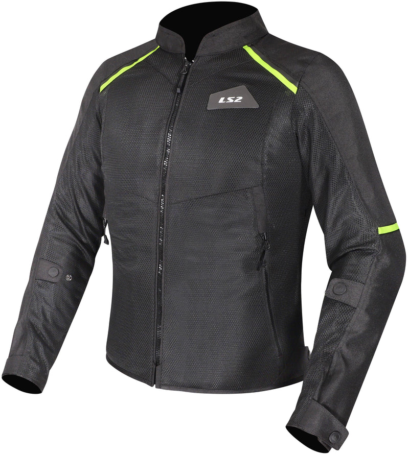 LS2 Breeze Lady Zwart Geel Motorjas