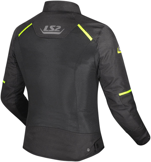 LS2 Breeze Lady Motorradjacke Schwarz Gelb