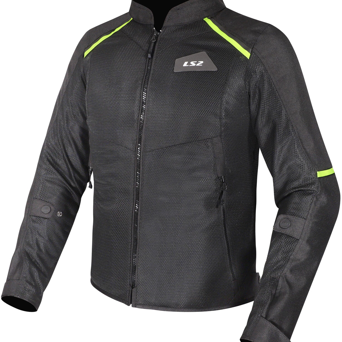 LS2 Breeze Man Zwart Geel Motorjas