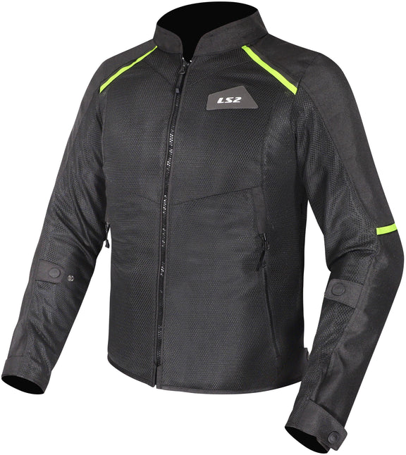 LS2 Breeze Man Zwart Geel Motorjas