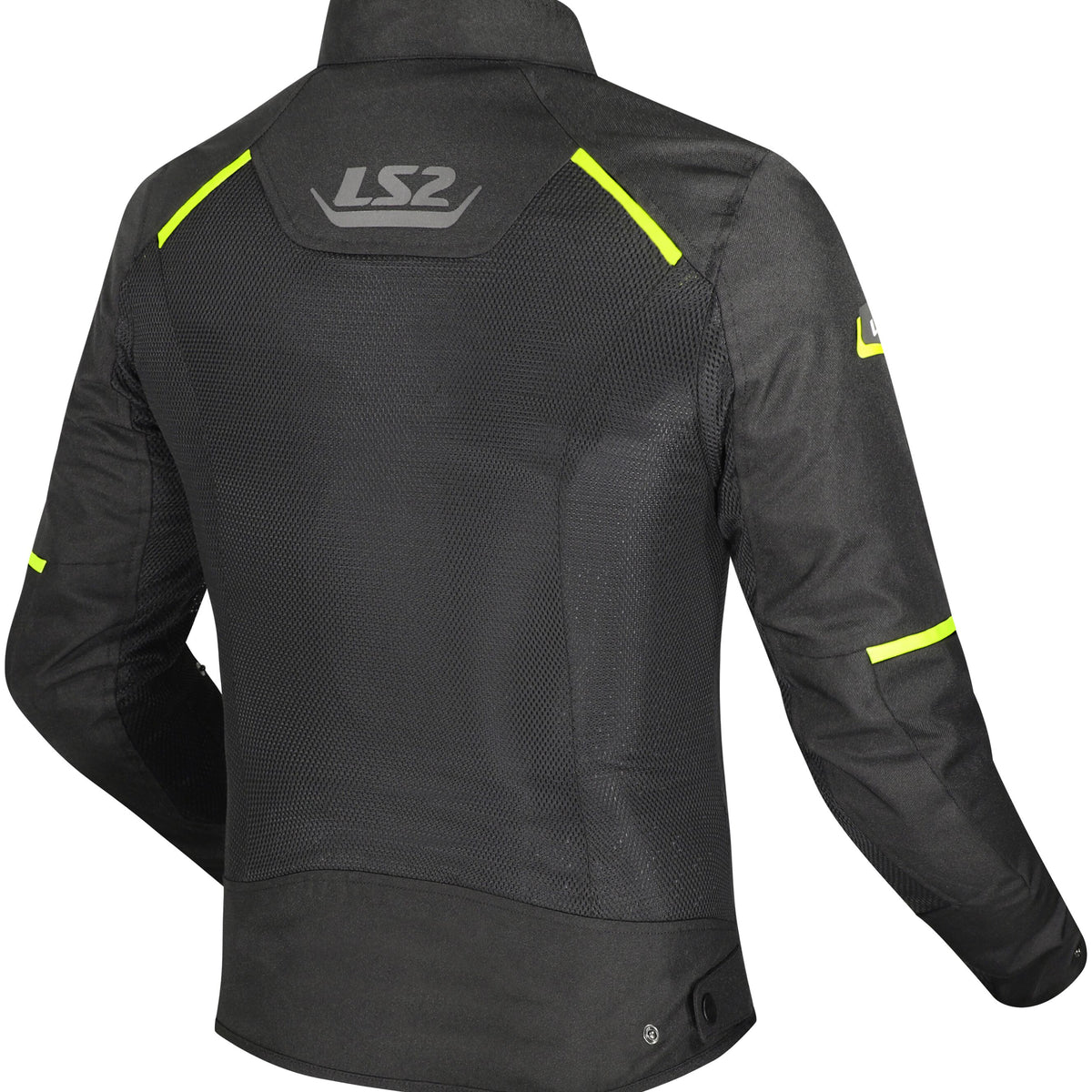 LS2 Breeze Man Zwart Geel Motorjas – foto 2