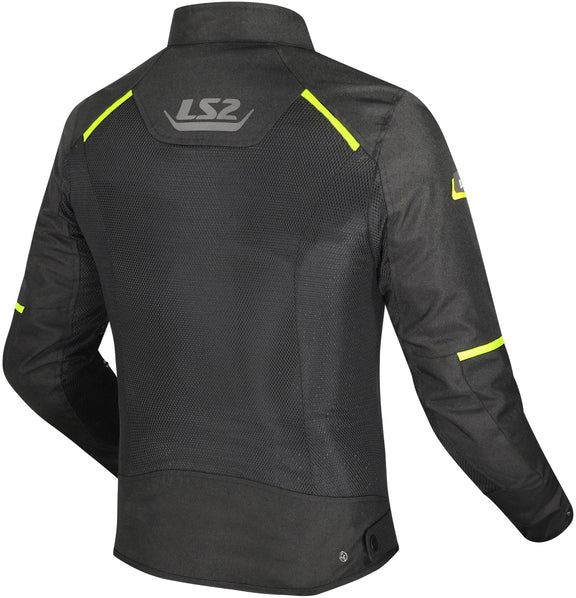 LS2 Breeze Man Zwart Geel Motorjas – foto 2