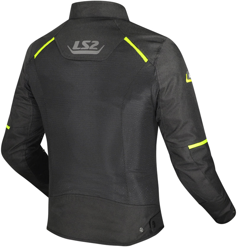 LS2 Breeze Man Zwart Geel Motorjas – foto 2