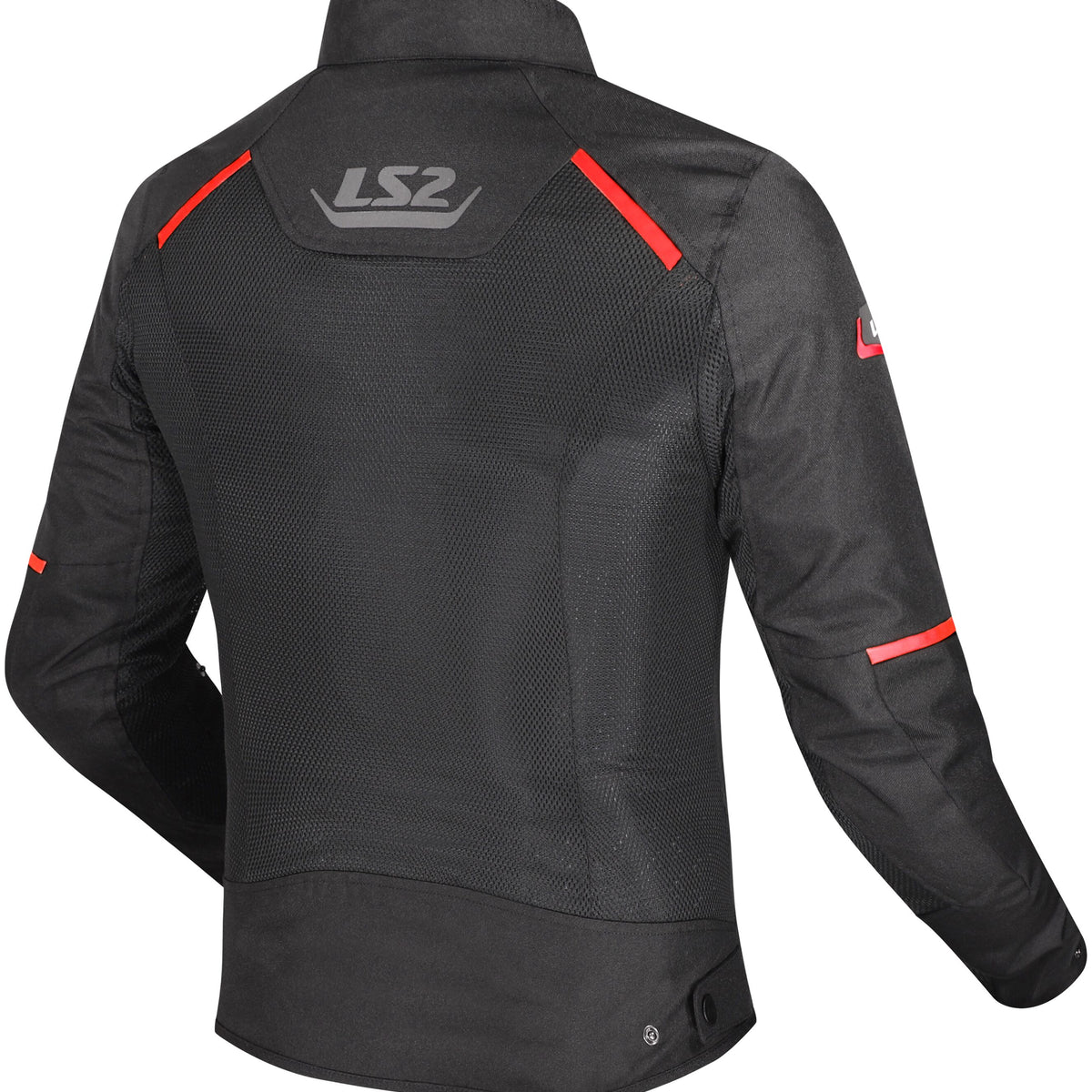 LS2 Breeze Man Zwart Rood Motorjas – foto 2