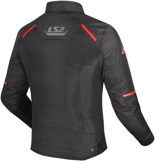 LS2 Breeze Man Zwart Rood Motorjas – foto 2