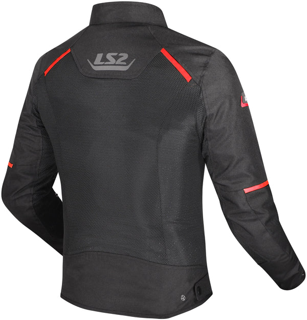 LS2 Breeze Man Motorradjacke Schwarz Rot