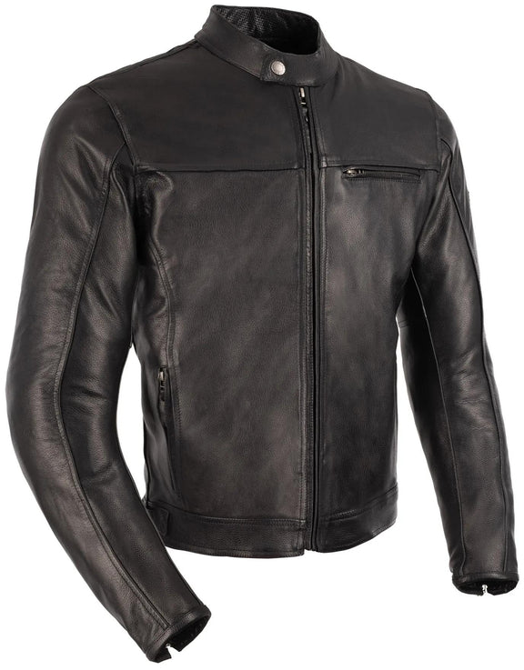 Oxford Walton 2.0 Leren motorjas Heren - Zwart