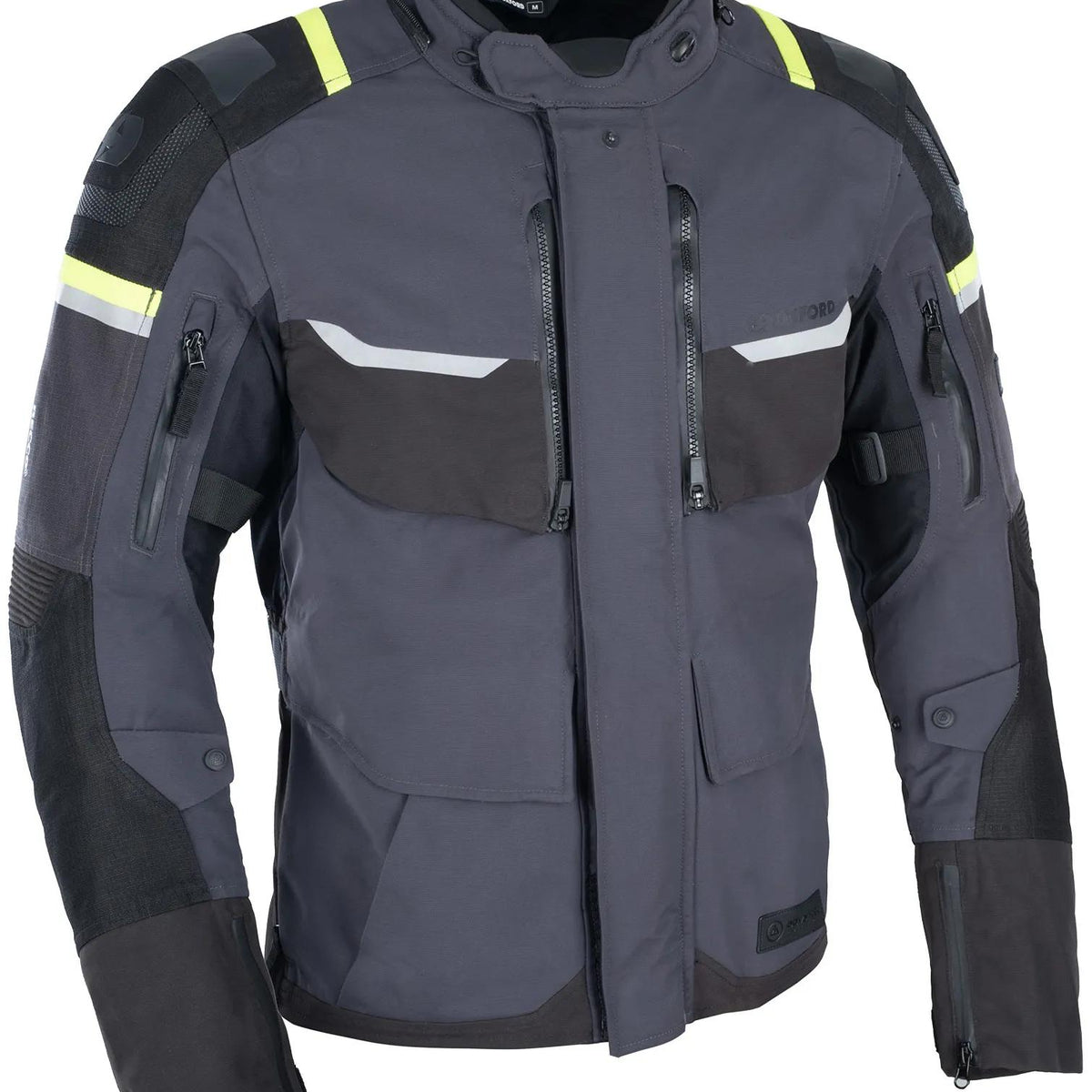 Oxford Stormland Motorjas Heren - Grijs/Zwart/Fluo