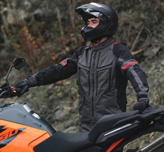 Oxford Rockland Motorjas Heren - Antraciet/Zwart/Rood - foto 7