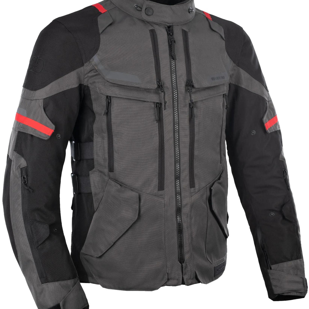 Oxford Rockland Motorjas Heren - Antraciet/Zwart/Rood - foto 8