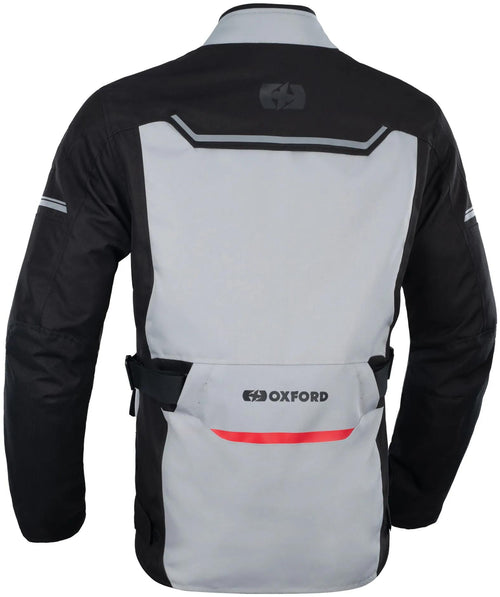 Oxford Metro 2.0 Motorradjacke Herren - Grau/Schwarz/Rot