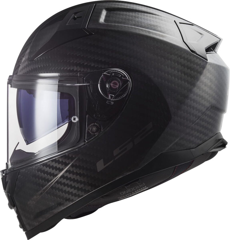 LS2 FF811 Vector II Carbon Solid Zwarte Koolstof Integraalhelm ECE 22.06