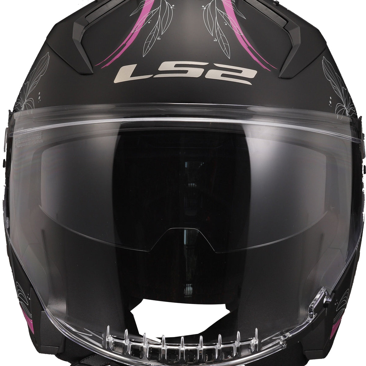 LS2 OF603 Infinity II Lotus Zwart/Roze Mat Jethelm ECE 22.06