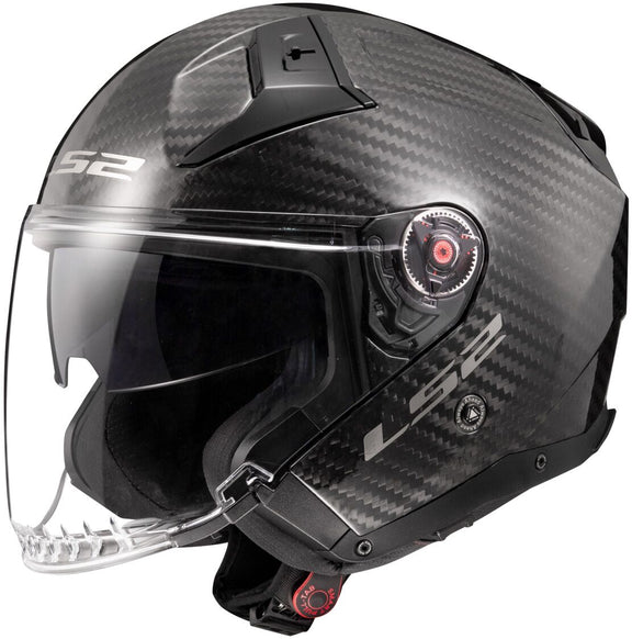 LS2 OF603 Infinity II Carbon Solid Koolstof Jethelm ECE 22.06