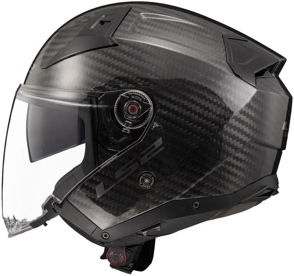 LS2 OF603 Infinity II Carbon Solid Zwart Jethelm ECE 22.06