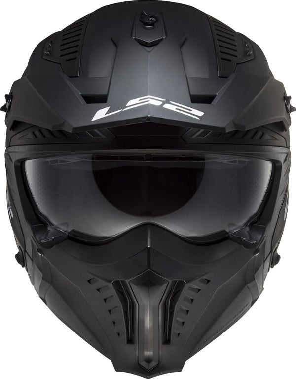 LS2 OF606 Drifter Solid Matt Schwarz Systemhelm ECE 22.06