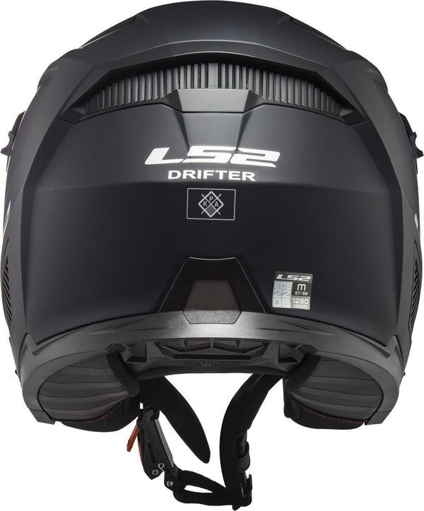 LS2 OF606 Drifter Solid Matt Schwarz Systemhelm ECE 22.06