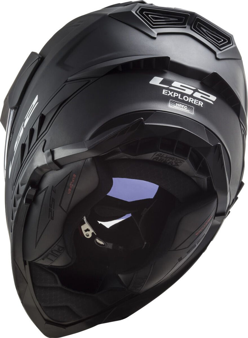 LS2 MX701 Explorer Solid Mat Zwart Adventurehelm ECE 22.06 – foto 2