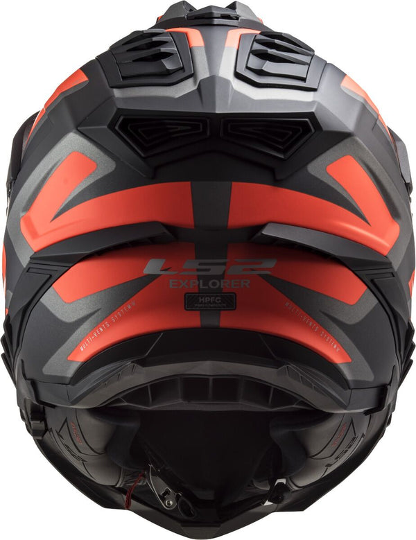 LS2 MX701 Explorer Alter Zwart/Neon Oranje Mat Adventurehelm ECE 22.06
