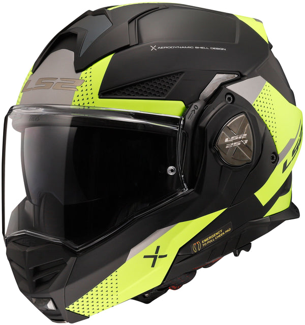 LS2 FF901 Advant X Oblivion Schwarz/Neon Gelb Matt Systemhelm ECE 22.06