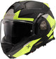 LS2 FF901 Advant X Oblivion Zwart/Neon Geel Mat Systeemhelm ECE 22.06