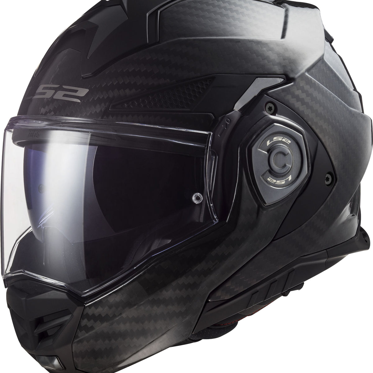 LS2 FF901 Advant X Carbon Solid Zwart Systeemhelm ECE 22.06